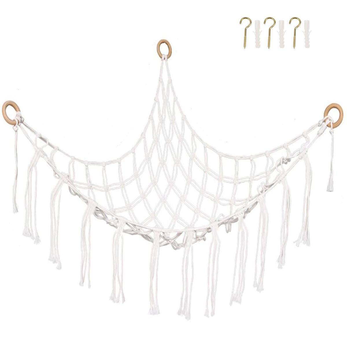 Cart In Mart Stuffed Animal Storage Hammock Net Corner Large Macrame Toy Organizer