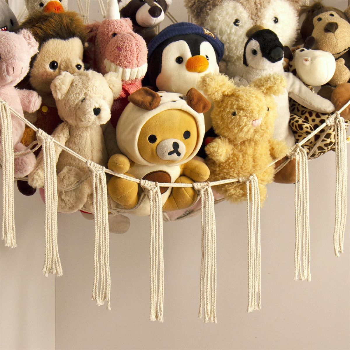 Cart In Mart Stuffed Animal Storage Hammock Net Corner Large Macrame Toy Organizer