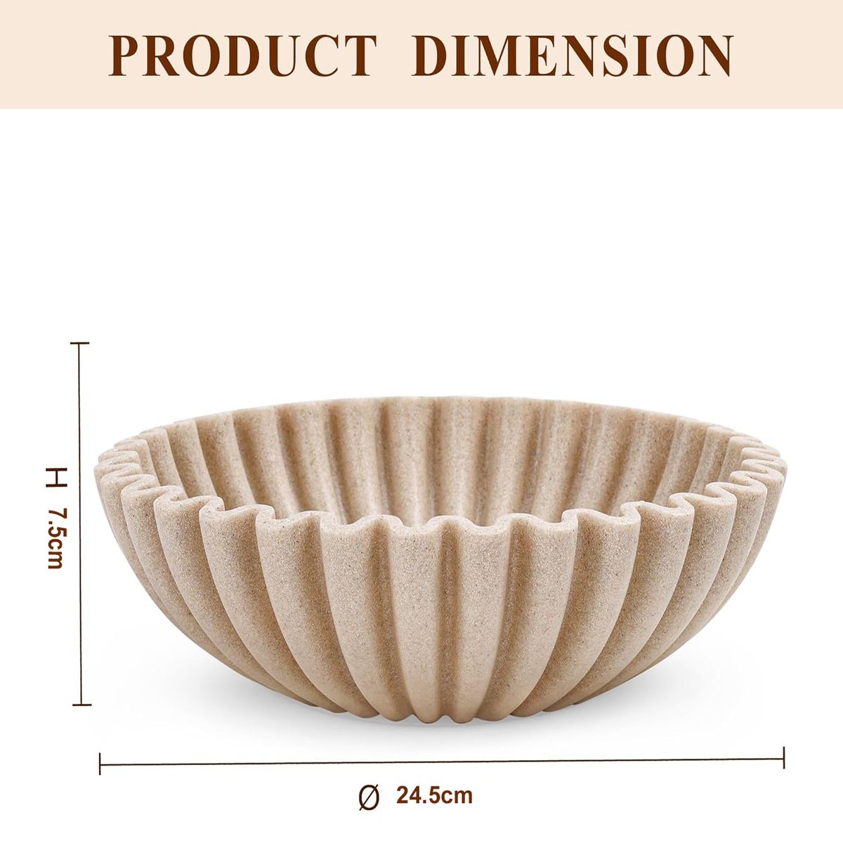 Cart In Mart Large Handmade Decorative Bowl For Home Centerpiece Kitchen Counter -Resin