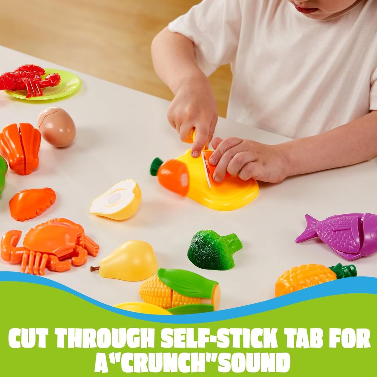 Cart In Mart Educational Toys Play Food Set Toddlers Pretend Kitchen Cutting Play Set