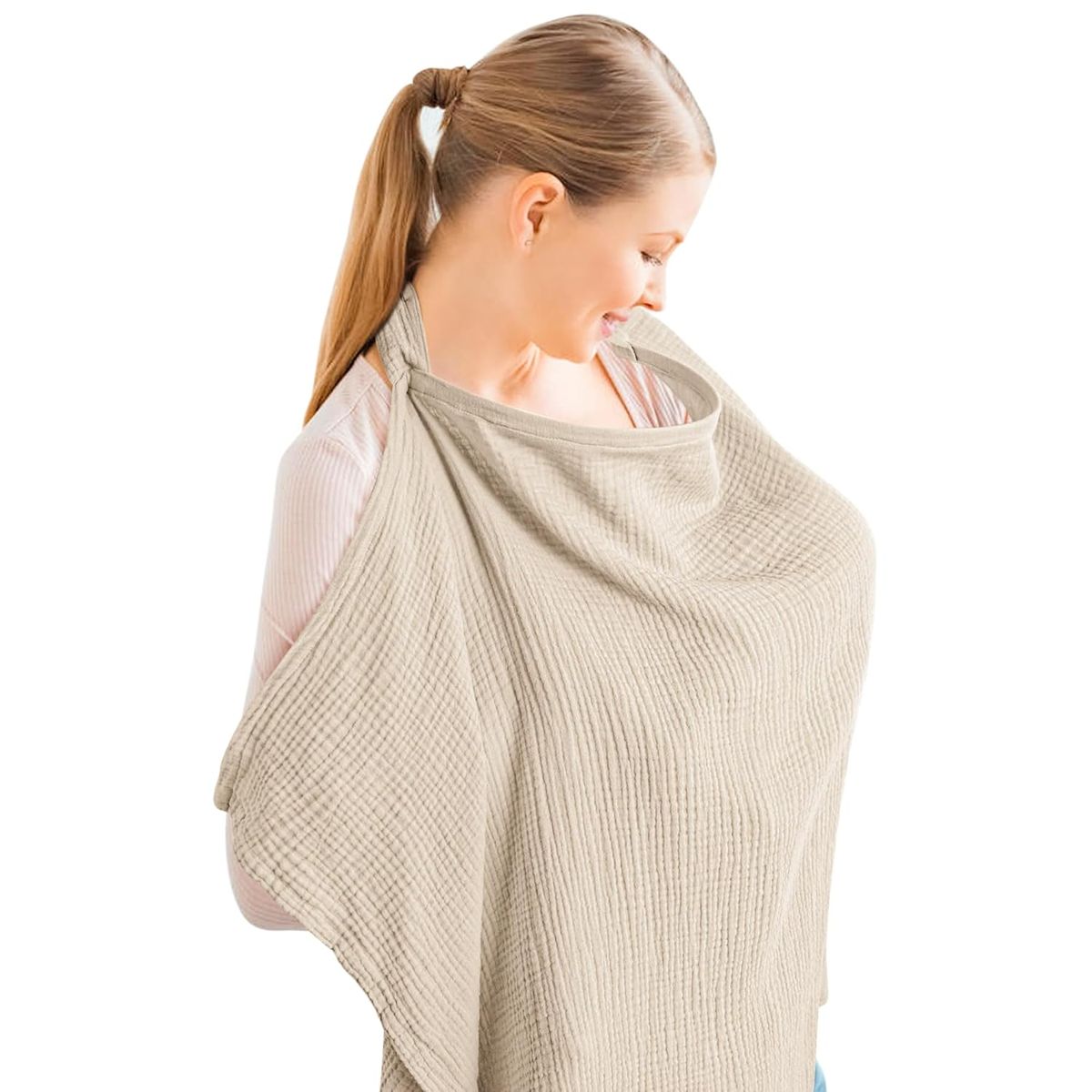 Cart In Mart Muslin Nursing Cover for Baby Breastfeeding Cotton Breathable Nursing Apron