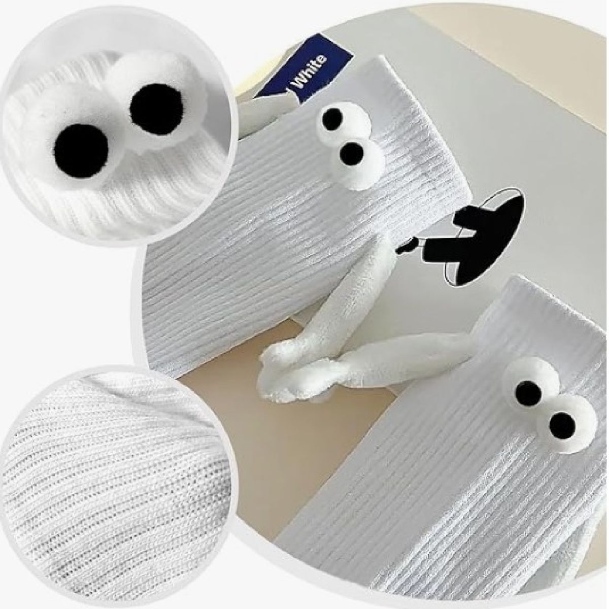 Cart In Mart 2Pairs Magnetic Holding Hands Socks Funny Couple Socks for Best Friends