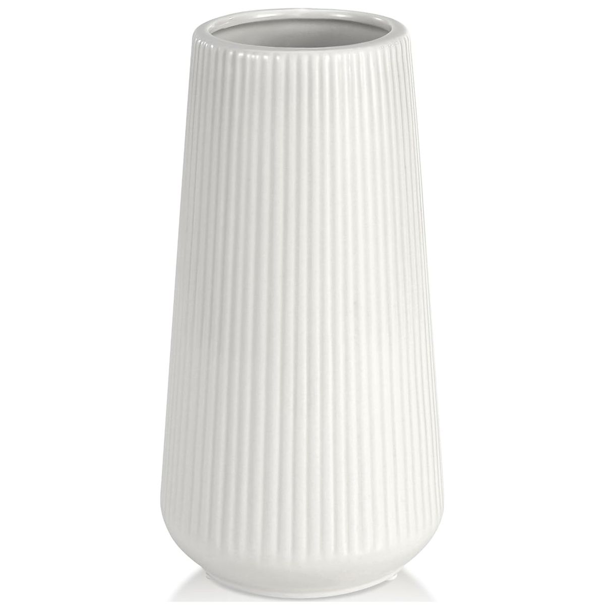 Cart In Mart White Ceramic Vase Modern Flower Vase Pampas Grass Home Living Room Decor