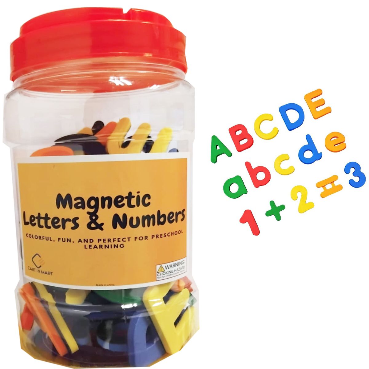 Cart In Mart Magnetic Letters and Numbers 78PcsSet Colorful Alphabet ABC 123 Fridge