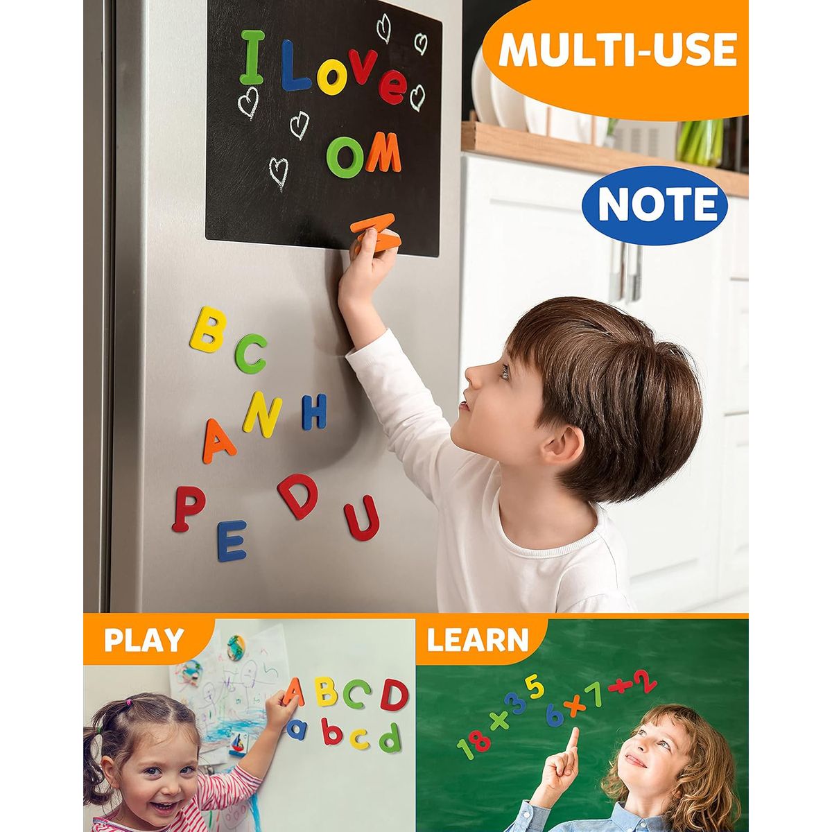 Cart In Mart Magnetic Letters and Numbers 78PcsSet Colorful Alphabet ABC 123 Fridge