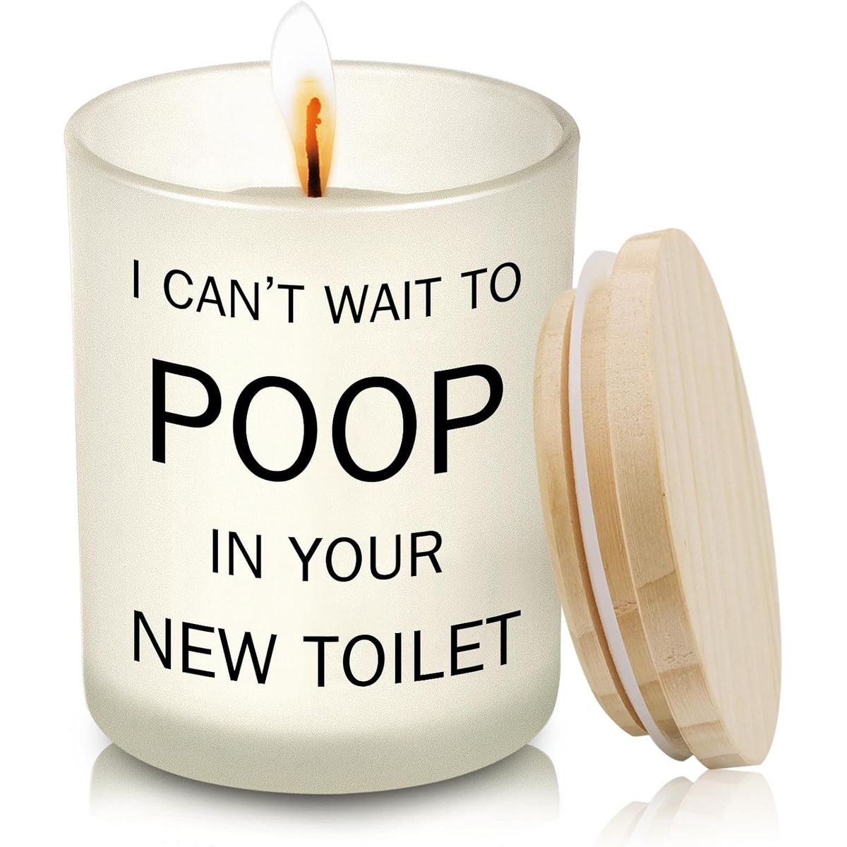 Cart In Mart Funny Housewarming Candle Gift I Can't Wait To Poop In New Toilet Soy Wax