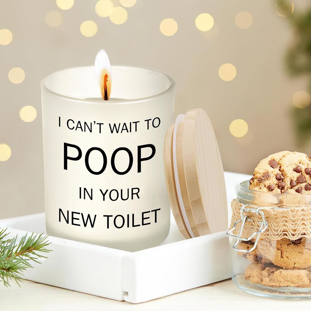 Cart In Mart Funny Housewarming Candle Gift I Can't Wait To Poop In New Toilet Soy Wax