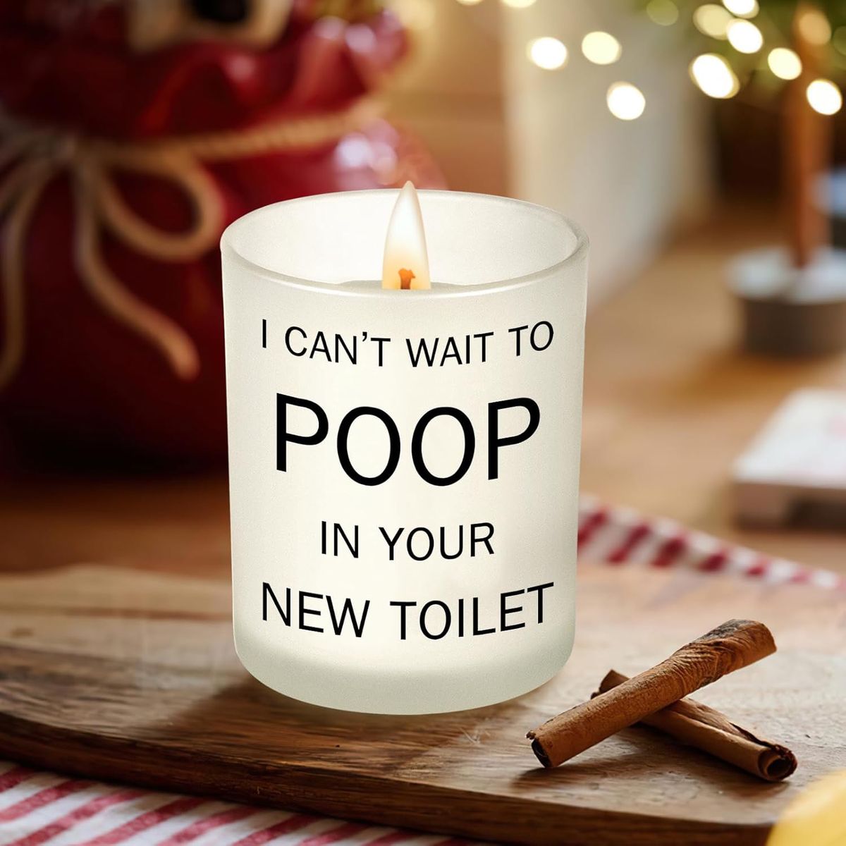 Cart In Mart Funny Housewarming Candle Gift I Can't Wait To Poop In New Toilet Soy Wax