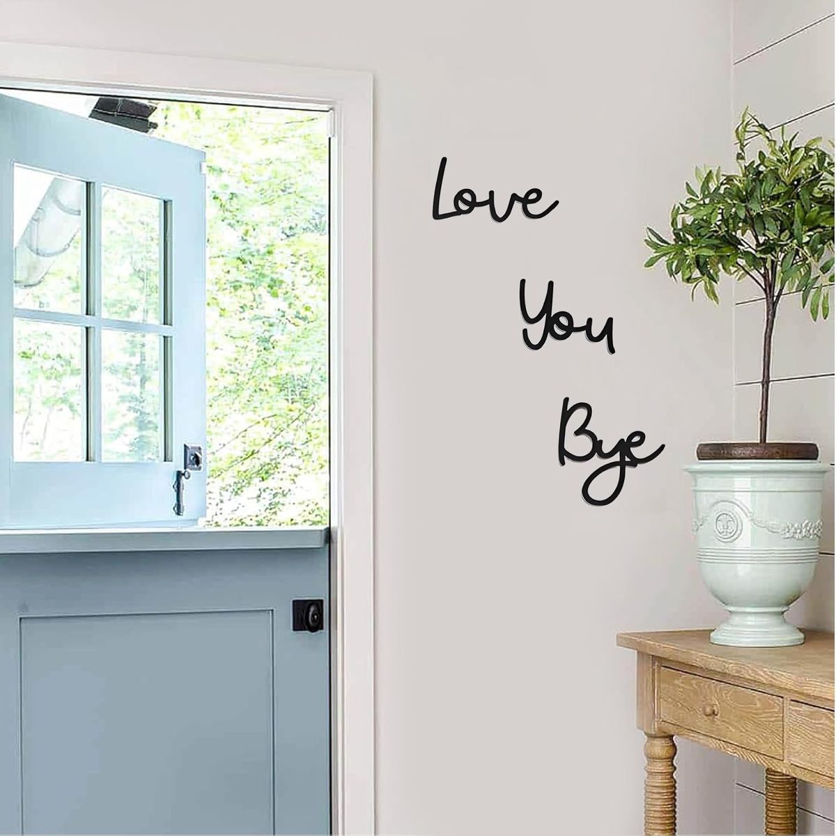 Cart In Mart Wooden Love You Bye Door Sign Boho Farmhouse Home Wall Art Decor Art Gift