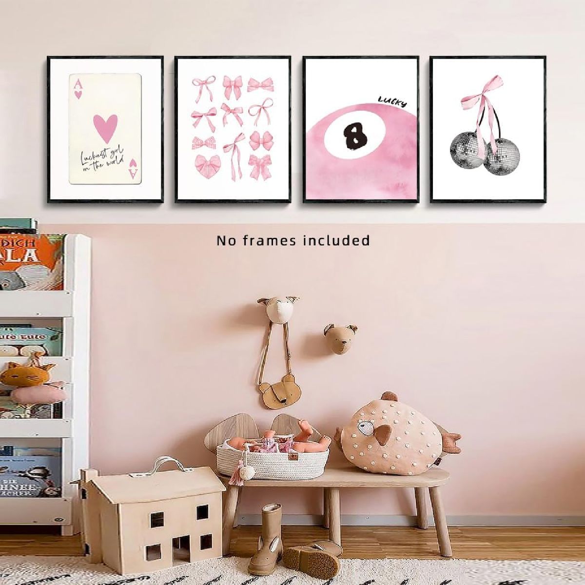 Cart In Mart Set of 6 Coquette Aesthetic Wall Art Prints Unframed Pink Preppy Posters