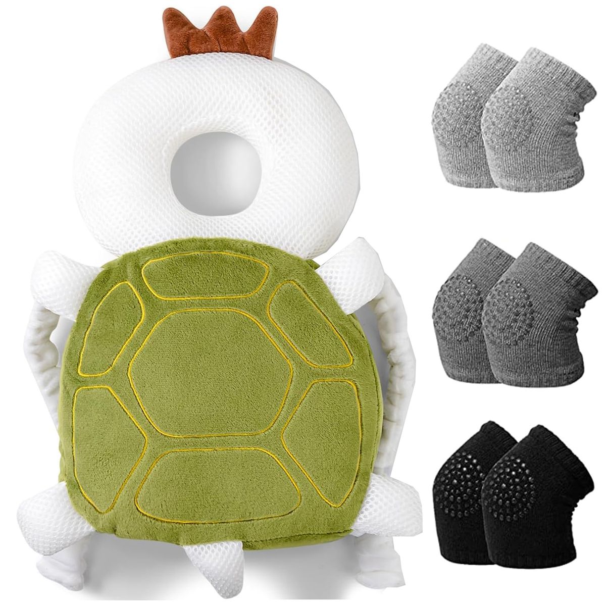 Cart In Mart Baby Head Protector Backpack Adjustable Lightweight & 3 Safety Knee Pads