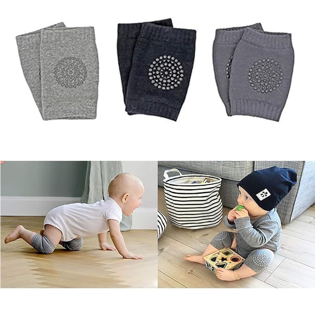 Cart In Mart Baby Head Protector Backpack Adjustable Lightweight & 3 Safety Knee Pads