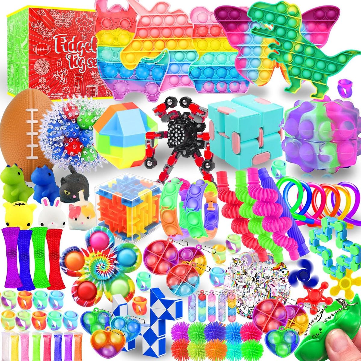 Cart In Mart 180Pack Fidget Toys Party Favors Set for Kids Sensory Toys Bulk for Autism