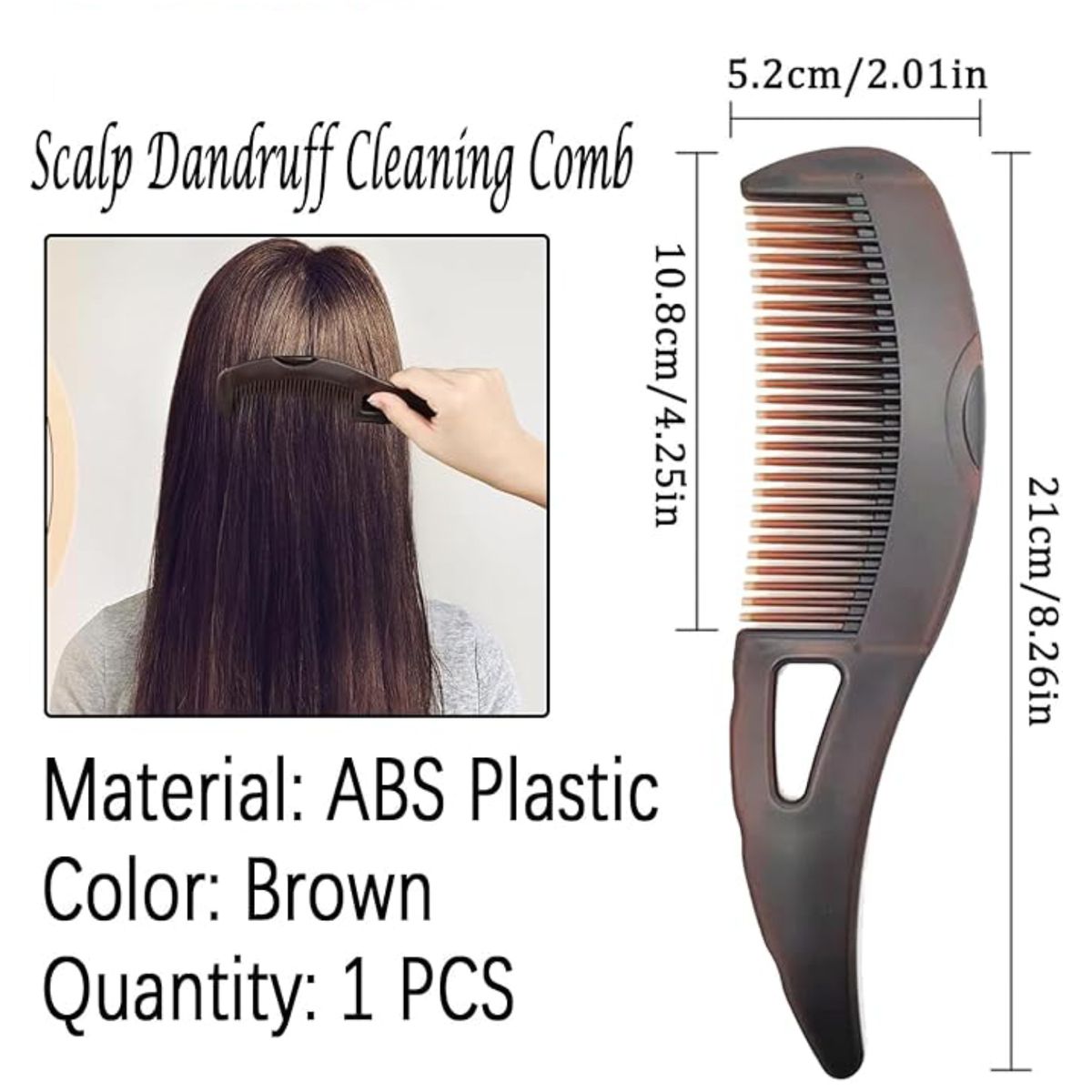 Cart In Mart 2 Pieces Dandruff Comb Set Stainless Steel Fine-Tooth and Scalp Detox Comb