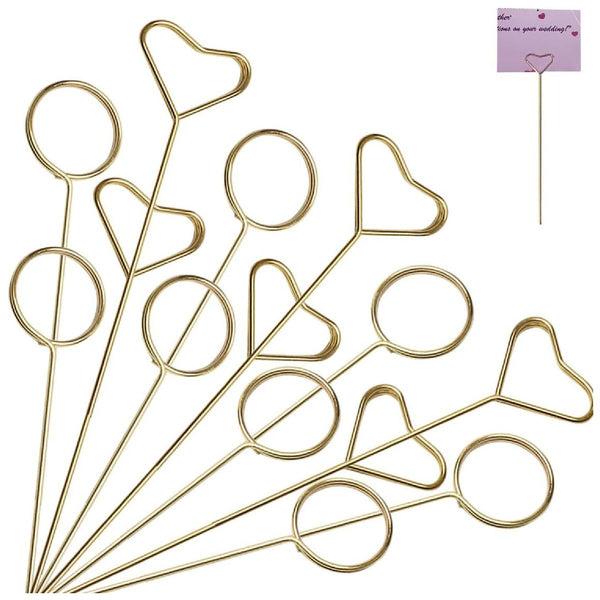 40 piece Floral Pick Card Holder Set Metal Card Clip Sticks Flower Arrangement