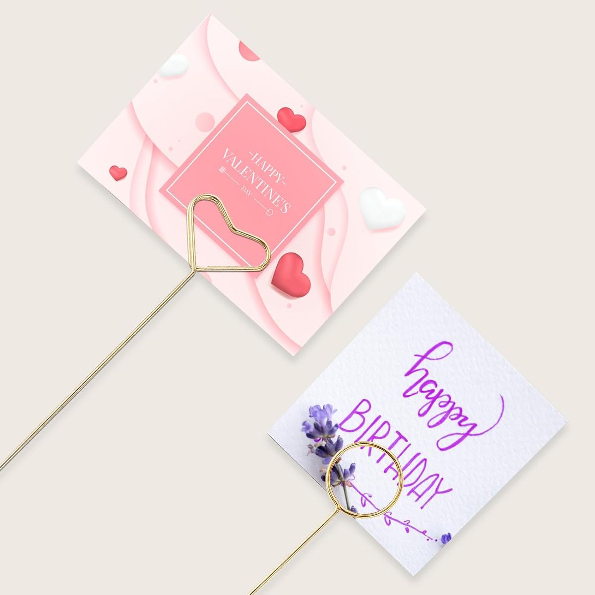 Cart In Mart 40 piece Floral Pick Card Holder Set Metal Card Clip Sticks Flower Arrangement