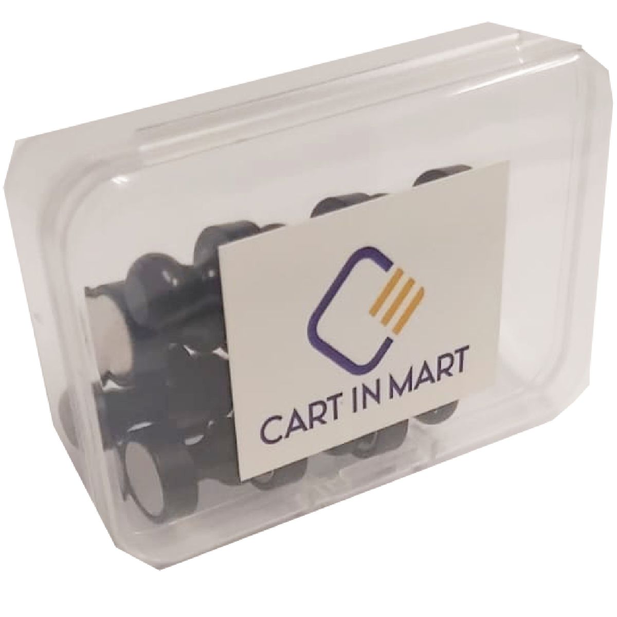 Cart In Mart 12PCS Strong Fridge Magnet Round Black Refrigerator Magnets Whiteboard
