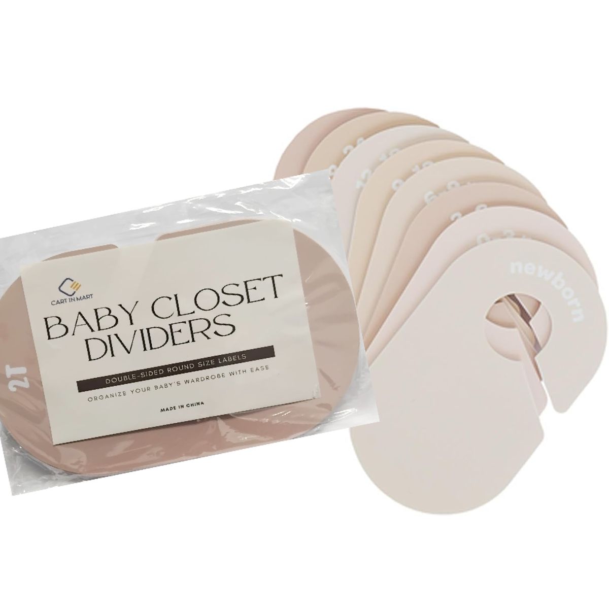 Cart In Mart Baby Closet Dividers Baby Clothes Size Dividers for Nursery Closet Wardrobe