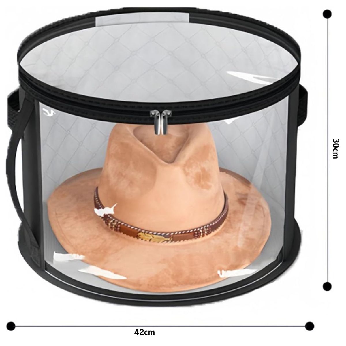 Cart In Mart Foldable Clear Hat Storage Bag,-Holds up to 7 Caps Organiser For Closet