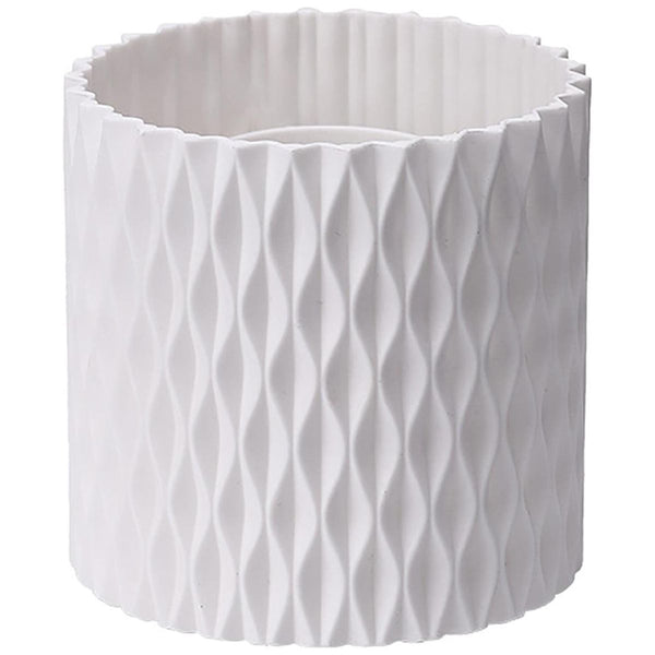 Cart In Mart 360 Rotating Desk Organisers With 5 Slots Office Pen Pencil Makeup Holder - White