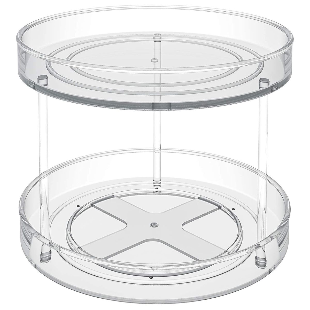 Cart In Mart 2 Tier Lazy Susan Turntable Pantry Organiser Spice Spinner Rotating Stand