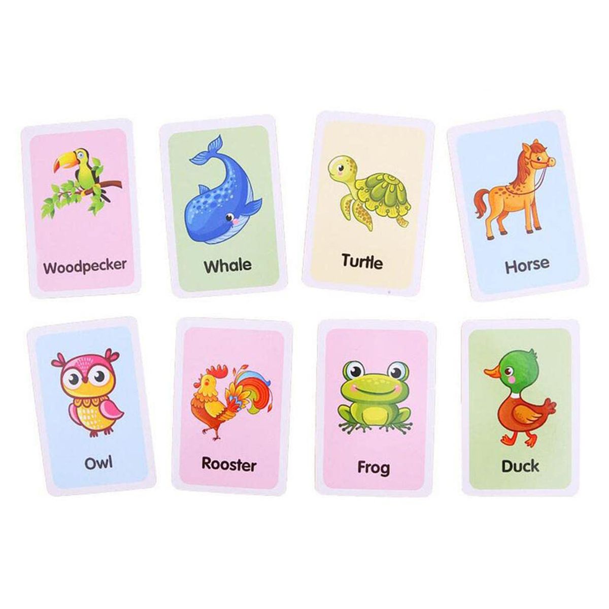 Cart In Mart 36 Pieces Preschool Fun Learning Educational Flash Cards for Kids - Animals