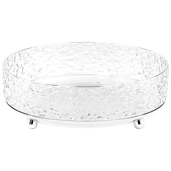 Cart In Mart 360 Rotating Makeup Organizer Lazy Susan for Vanity Turntable Clear 23cm