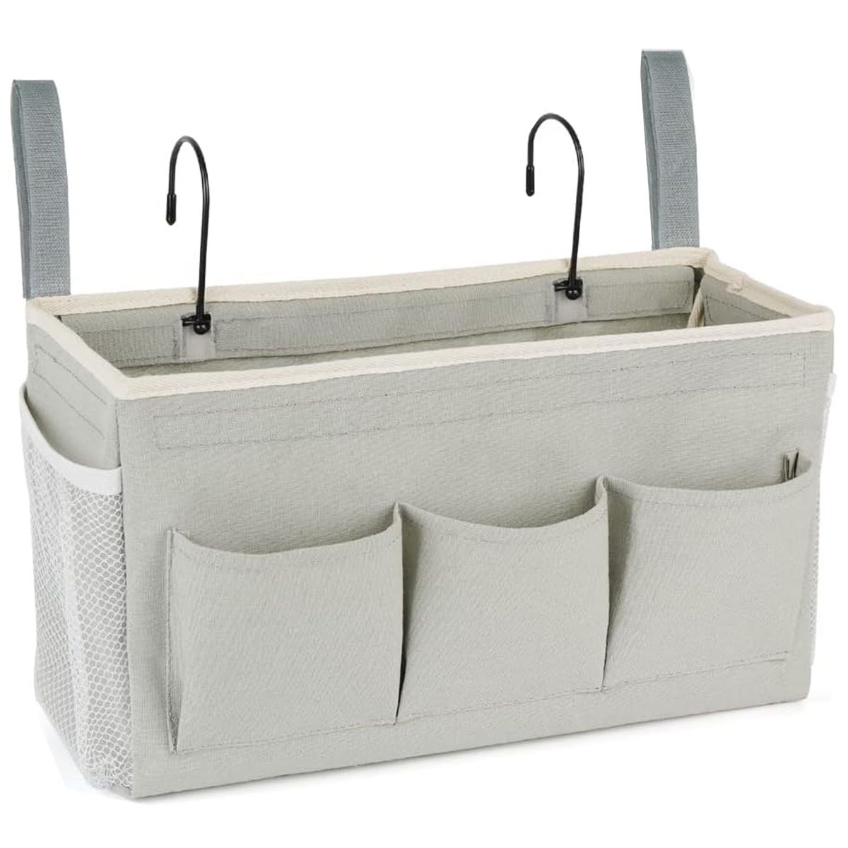 Cart In Mart Bedside Caddy Organizer Fixed Straps & Water Bottle Holder Crib Bed Rails