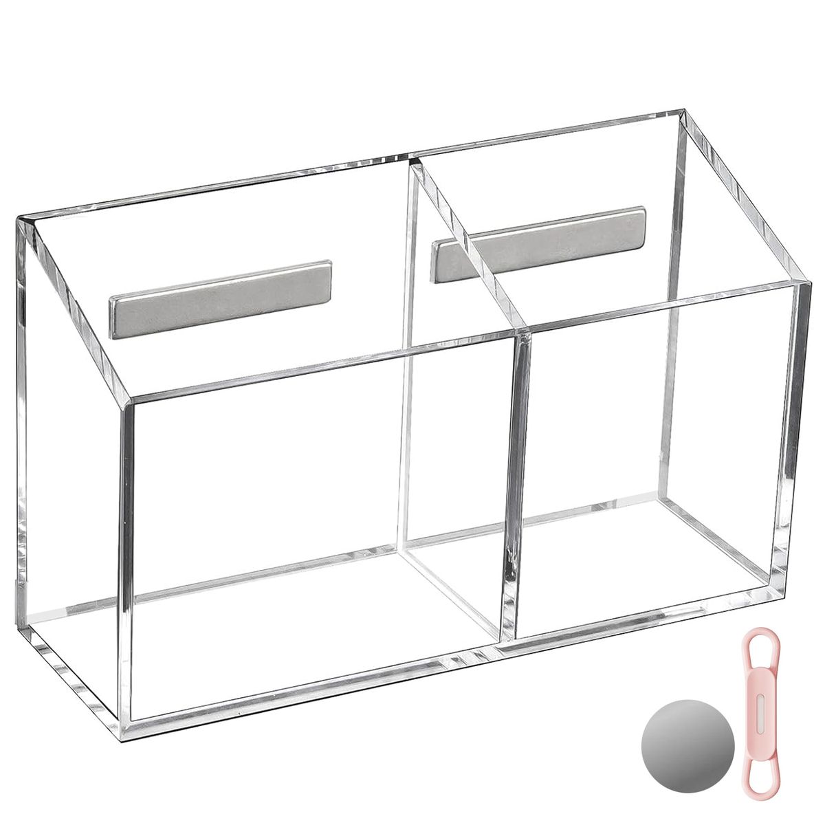 Cart In Mart Clear Acrylic Magnetic Pen Marker Stationery Holder For Fridge Refrigerator