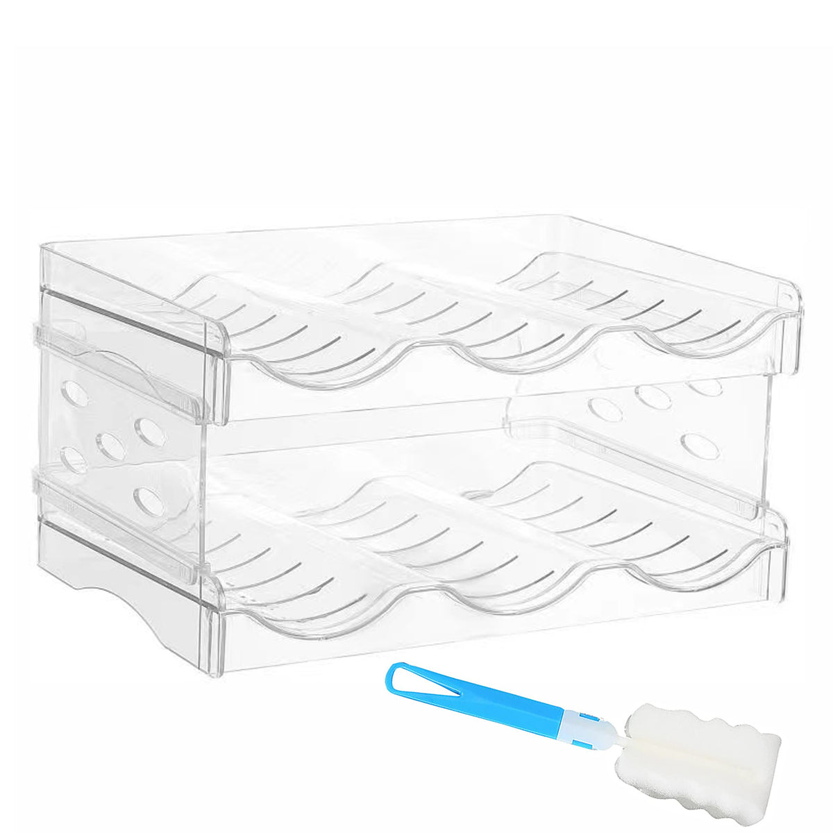 Cart In Mart 2 Pack Water Bottle Organizer Holder & Cleaner Brush