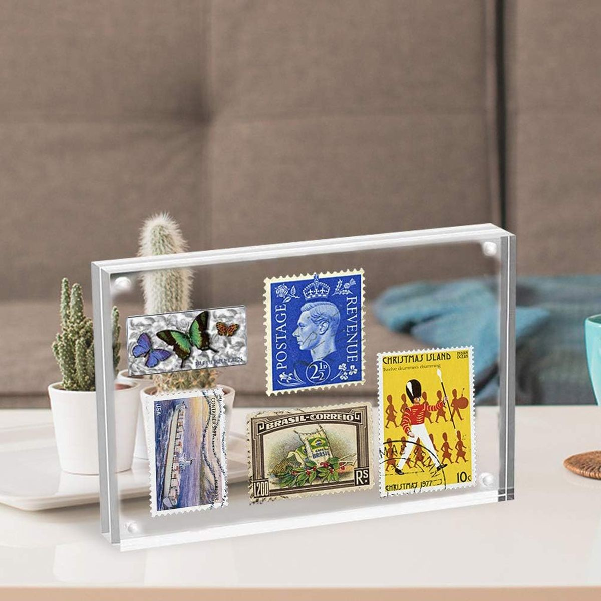 Cart In Mart Magnetic Clear Acrylic Picture Frames Dual Side Photo Frame 8x10" - 2 Pack