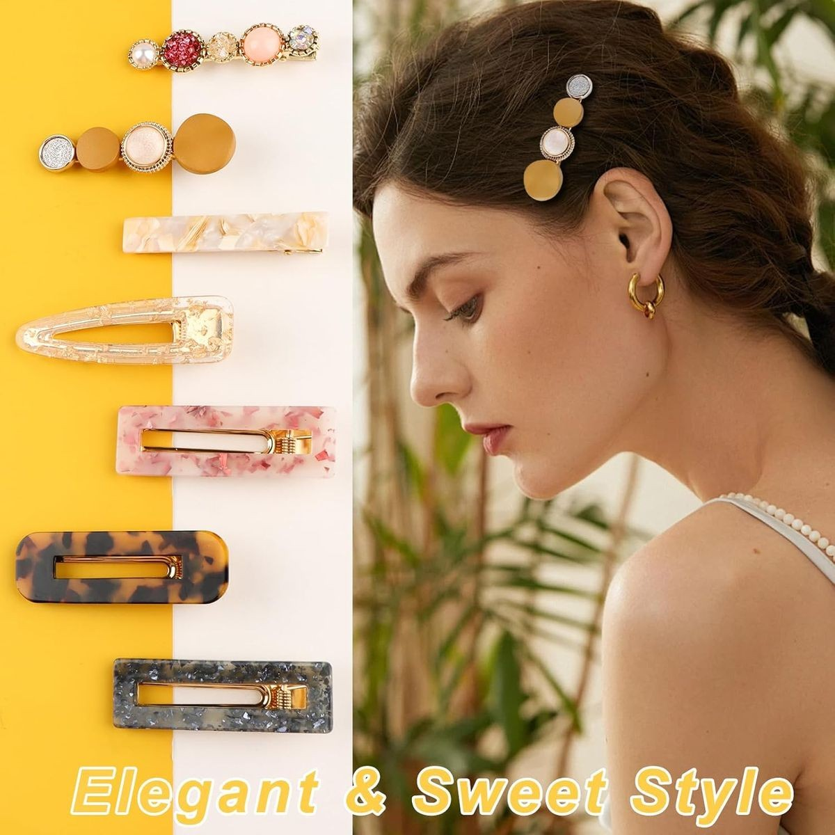 Cart In Mart Pearls Resin Hair Clips and Barrettes Hairpins Accessories For Girls - 28 Piece