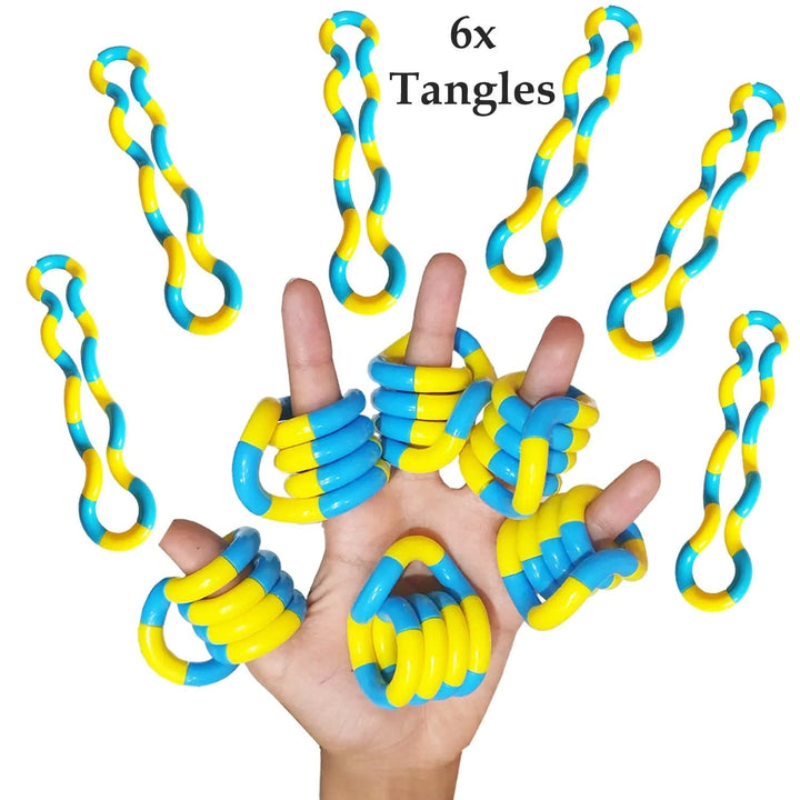 Cart In Mart 6 Piece Twisty Tangles Fidget Toys Set
