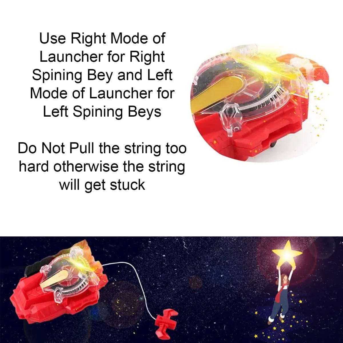 Cart In Mart Activity Toys 4 Pack Bey Burst Launchers Set For Battle Top Gyros
