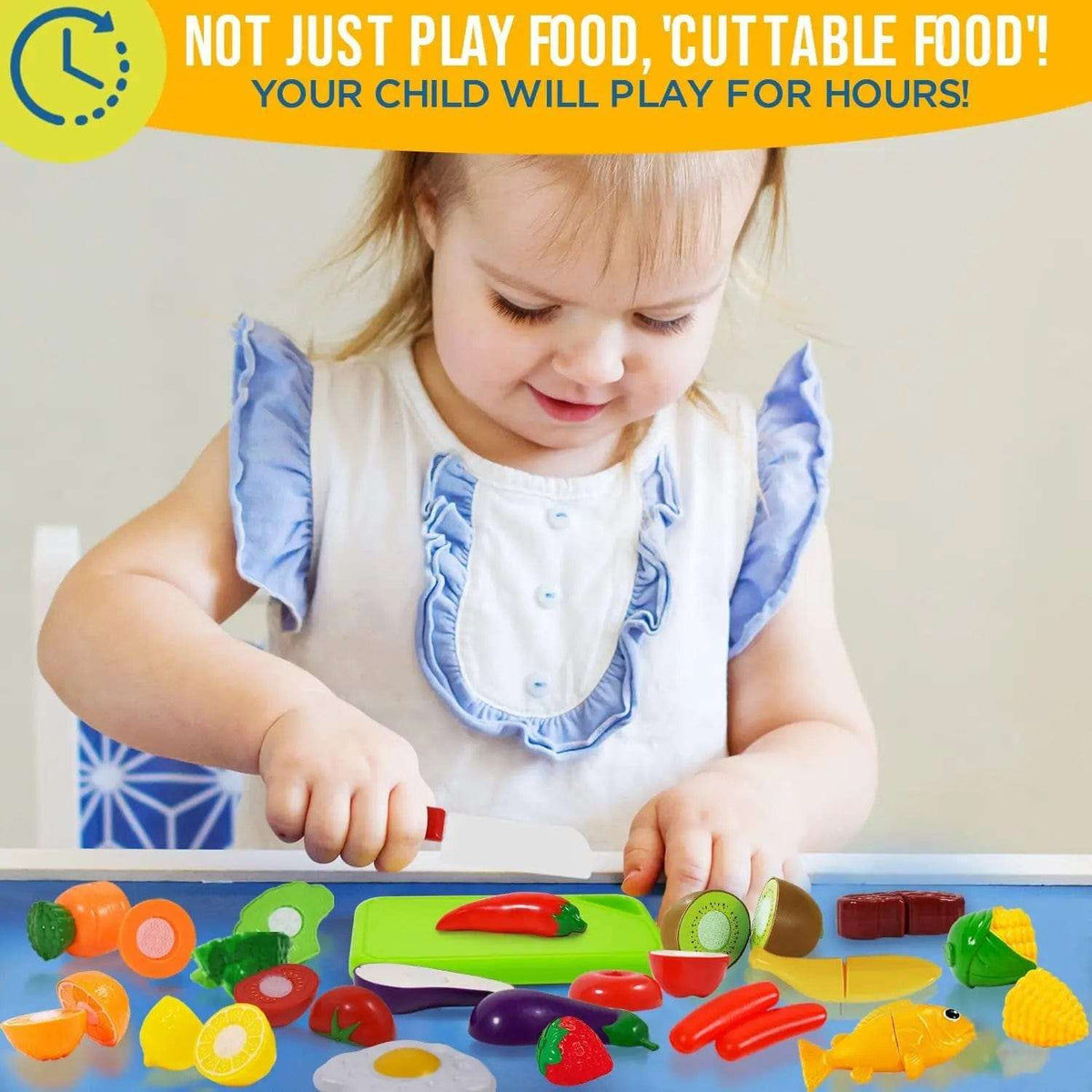 Cart In Mart Activity Toys 64-Pcs Pretend Play Kitchen Toys Set