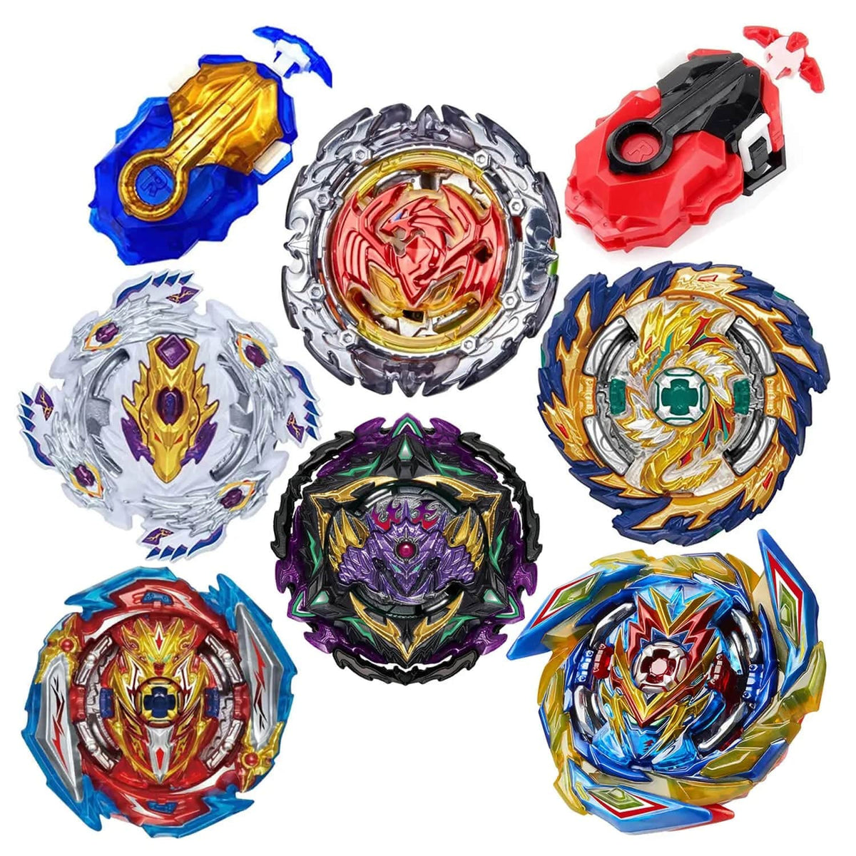 Cart In Mart Activity Toys 8 Piece Battle Bey Top Gyro Spinning Toy Set