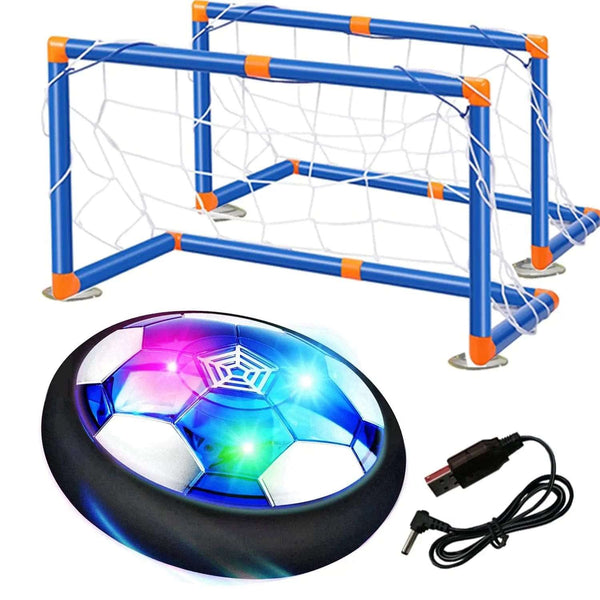 Cart In Mart Activity Toys LED Hover Soccer Ball with 2 Goals USB Rechargeable
