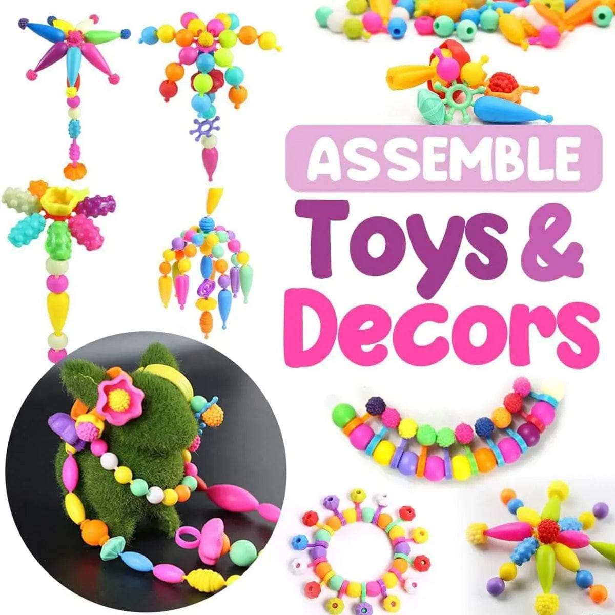 Cart In Mart Art & Craft 622-Pcs Snap Pop Beads Jewellery Making Kit