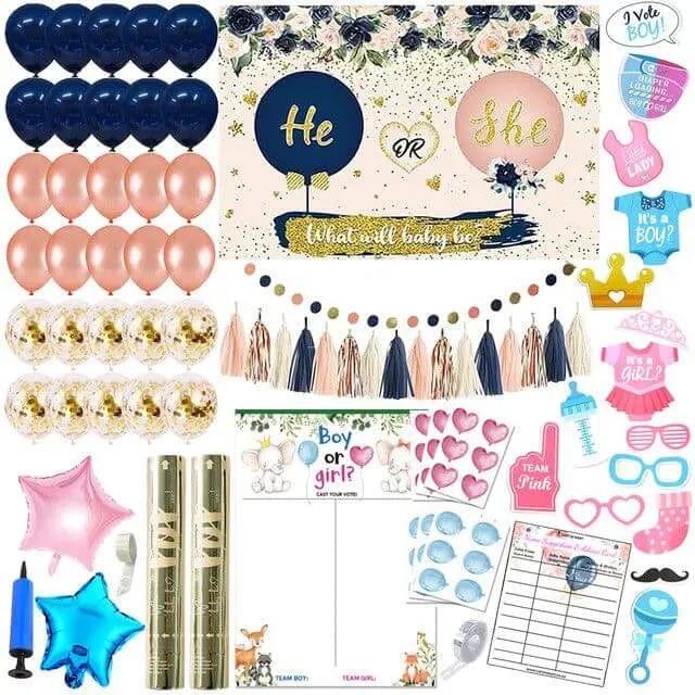 Cart In Mart Baby Gender Reveal Kit Baby Shower Gender Reveal Party Decorations