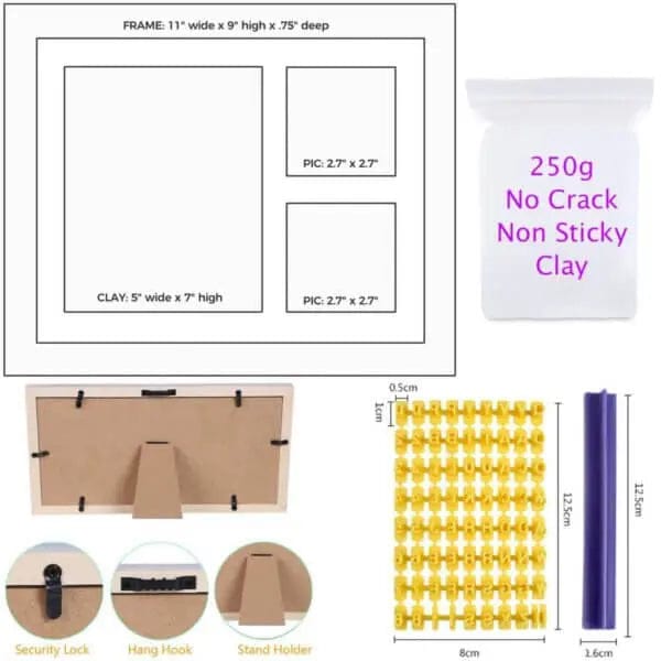 Cart In Mart Baby Gift Set Baby Handprint Footprint Kit & Mom Jewelry