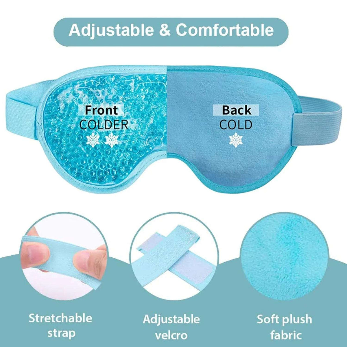 Cart In Mart BathTub Pillow 4D Mesh Bath Pillow Head Rest With Gel Eye Mask