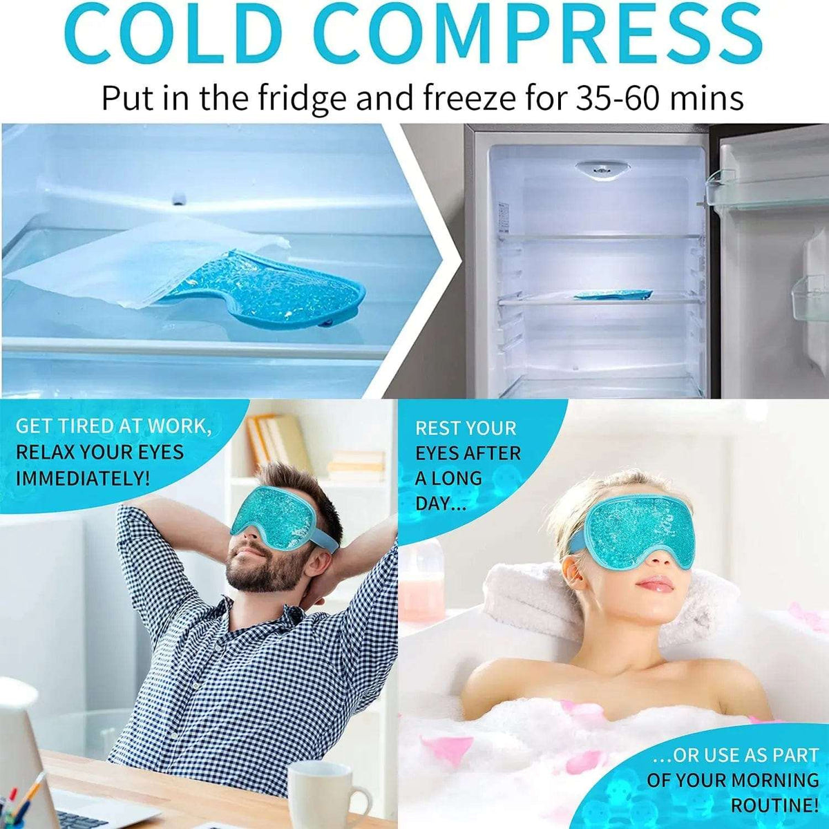 Cart In Mart BathTub Pillow 4D Mesh Bath Pillow Head Rest With Gel Eye Mask