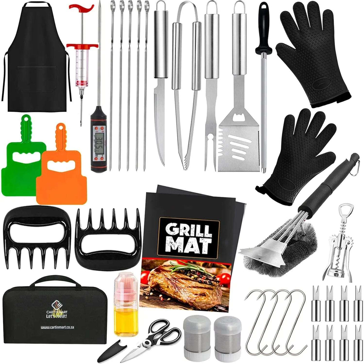 Cart In Mart Braai Tools Set 40 Piece Braai Grilling Tools Set & BBQ Utensils