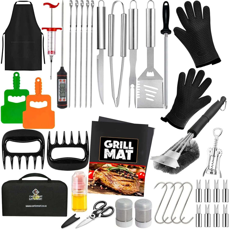 Cart In Mart Braai Tools Set 40 Piece Braai Grilling Tools Set & BBQ Utensils