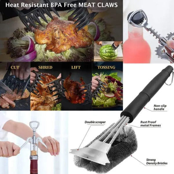 Heavy Duty Braai Grilling Tool Set & BBQ Utensils | 40 Piece - Cart In Mart