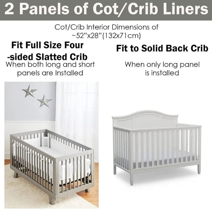 Cart In Mart Bumpers 4 Sided Cot Bumper Mesh Baby Crib Liner- Breathable