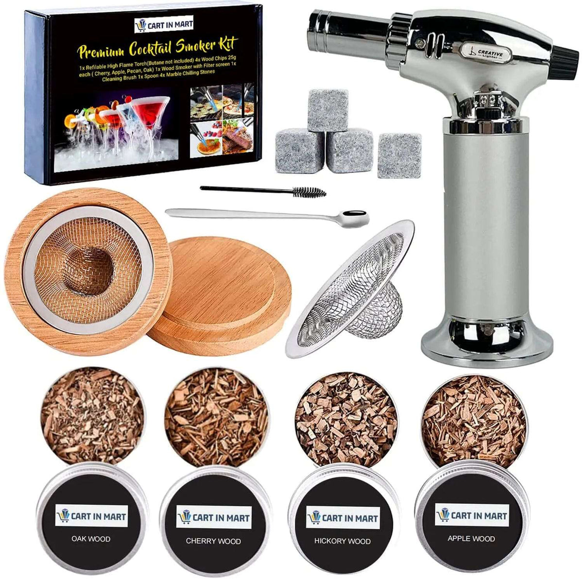 Cart In Mart Cocktail Party Kit Cocktail Smoker Kit With Butane Torch