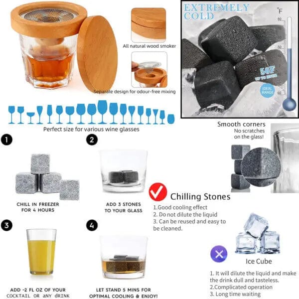 Cart In Mart Cocktail Party Kit Cocktail Smoker Kit With Butane Torch