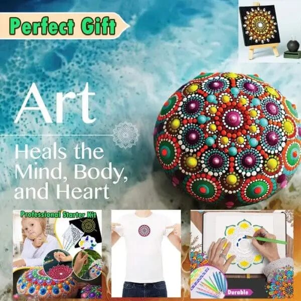 Cart In Mart Drawing Kit 60Pcs Mandala Dot Art Painting Tool Kit