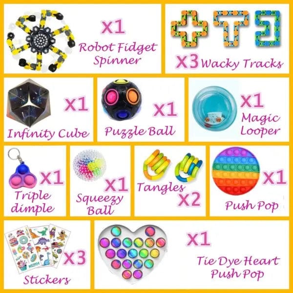 Cart In Mart Fidgets 40 Pack Premium Bundle Fidget Toys For Kids